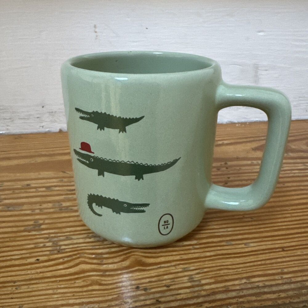 Congregation Alligator Mug with Hat Coffee Mug NOLA New Orleans Algiers